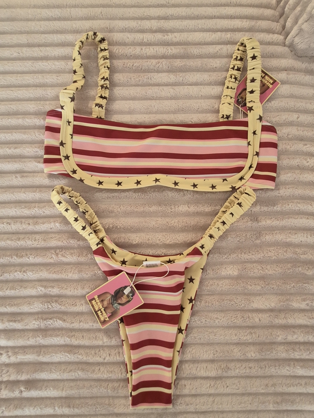 Strawberry Milk Mob Popstar Bikini Set Large (3 Pc )